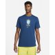 Camiseta Nike Brasil Crest Masculina Azul